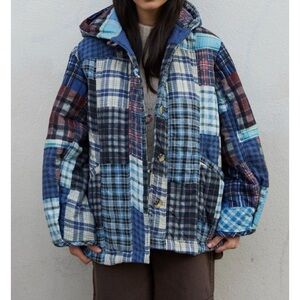 Damson Madder Patchwork Quilted Coat